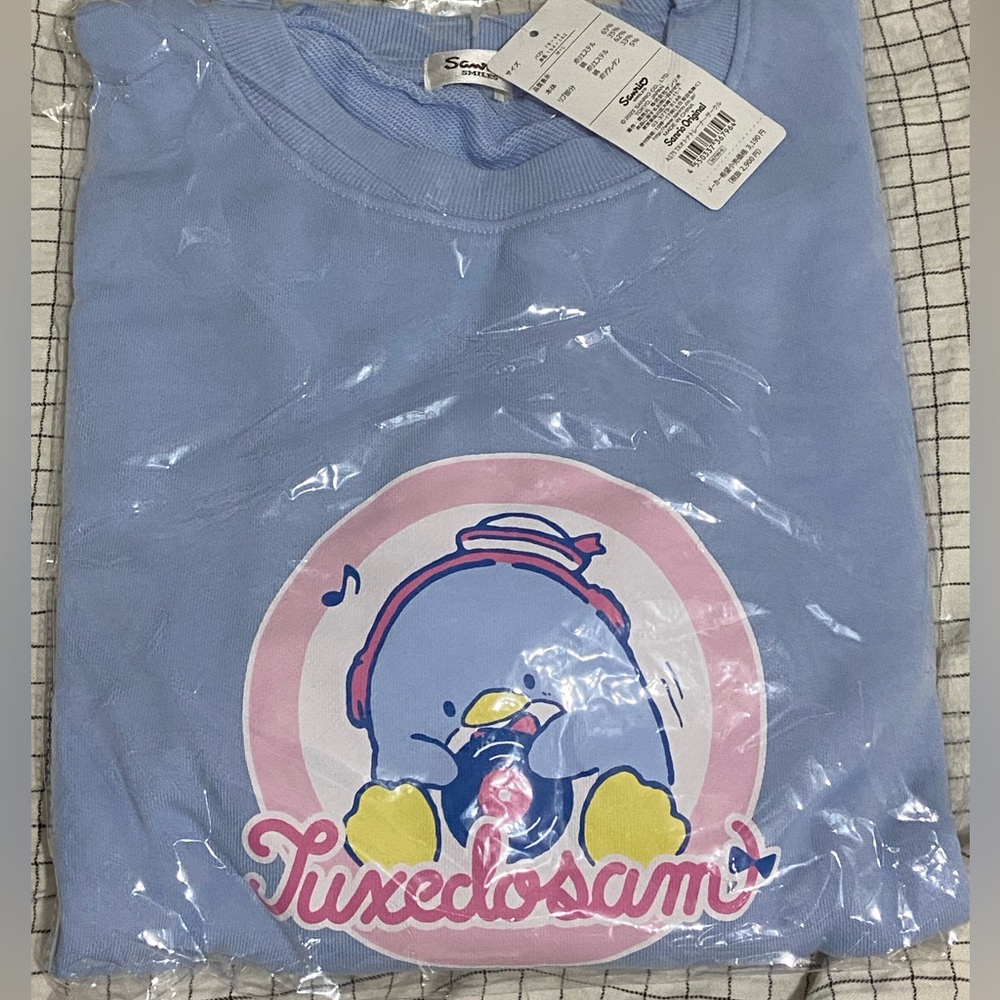 Sanrio Tuxedo Sam Light Blue Sweatshirt - Picture 3 of 4